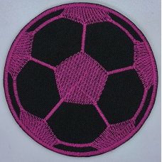Аплікація для одягу великої Футбольний м“яч, чорно-малиновий.
