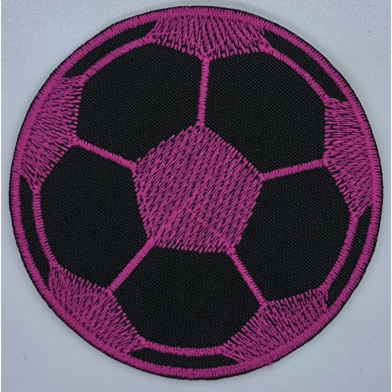 Аплікація для одягу великої Футбольний м“яч, чорно-малиновий.