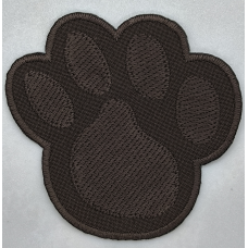 Аплікація для одягу коричнева лапка, велика.