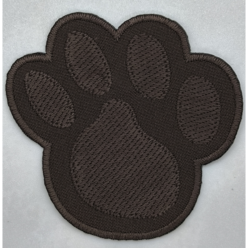 Аплікація для одягу коричнева лапка, велика.