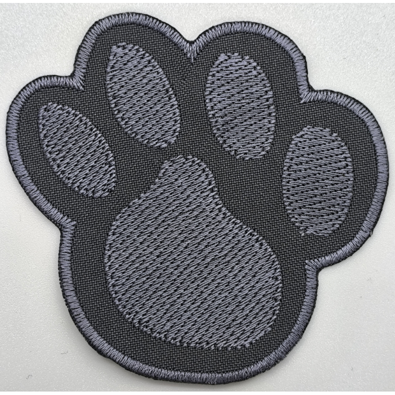 Аплікація для одягу сіра лапка, велика.