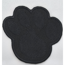 Аплікація для одягу чорна лапка, велика.
