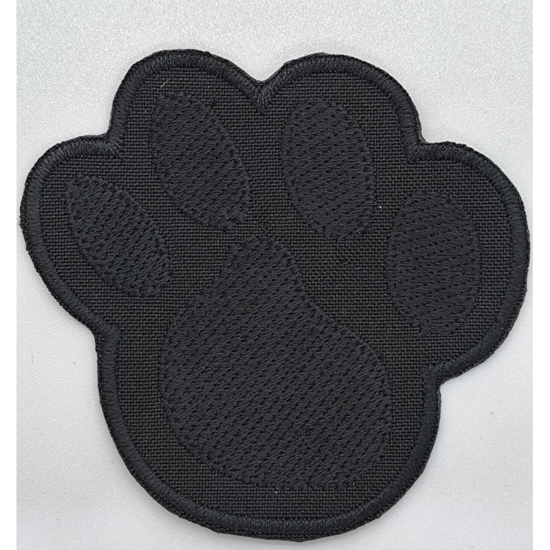 Аплікація для одягу чорна лапка, велика.