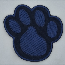 Аплікація для одягу синя лапка, велика.