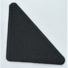 Аплікація для одягу чорна, трикутник, велика.