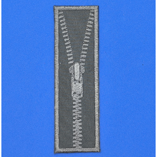 Аплікація для одягу сіра блискавка.