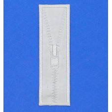 Аплікація для одягу біла блискавка.