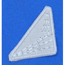 Аплікація для одягу біла, трикутник, маленька.