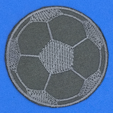 Аплікація для одягу, сіра. Футбольний м“яч.
