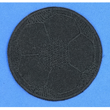 Аплікація для одягу, чорна. Футбольний м“яч.