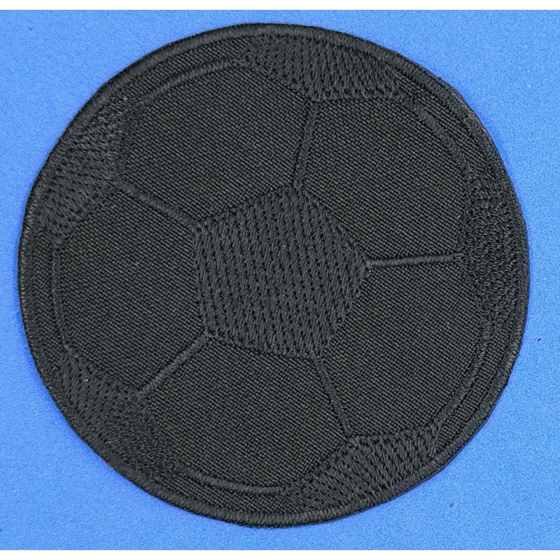 Аплікація для одягу чорна, великий Футбольний м“яч.