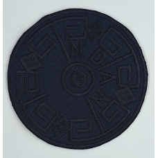 Аплікація для одягу синя кругла.