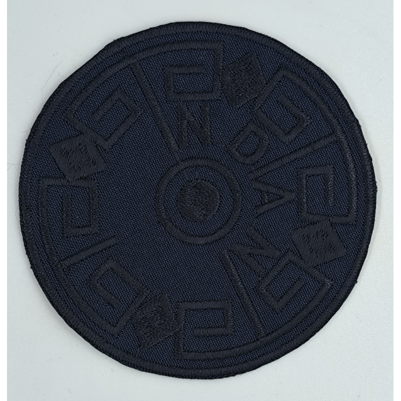 Аплікація для одягу синя кругла.