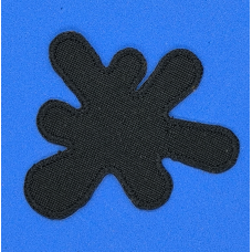 Аплікація для одягу. Клякс великий, чорний.