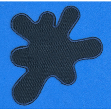 Аплікація для одягу. Клякс великий, темно-синя.