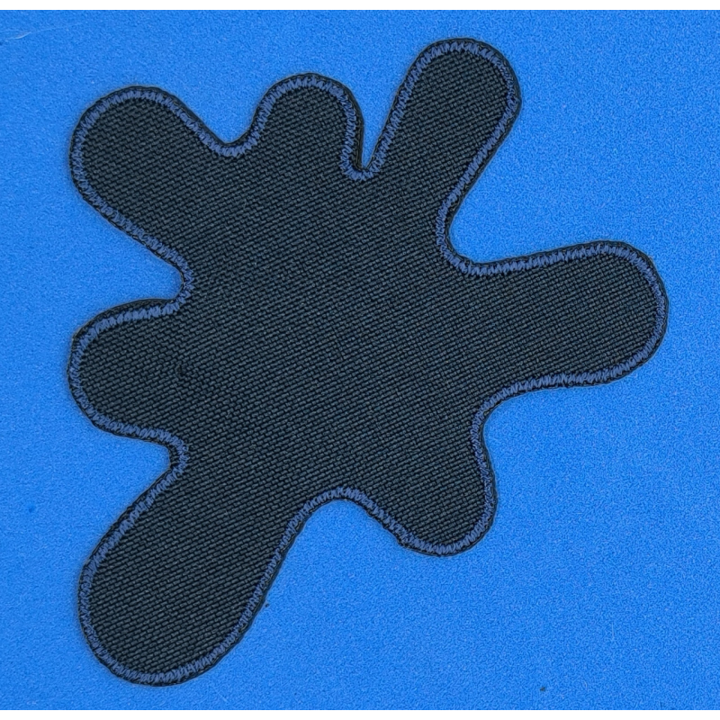 Аплікація для одягу. Клякс великий, темно-синя.