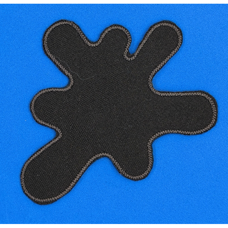 Аплікація для одягу. Клякс великий, коричневий.