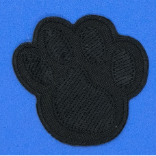 Аплікація для одягу, лапка чорна
