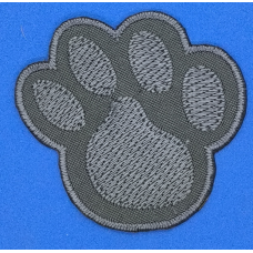 Аплікація для одягу, лапка сіра