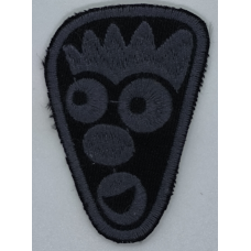 Аплікація для одягу спортивна сіро-чорна мордочка.