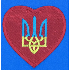 Аплікація для одягу. Герб у серці.
