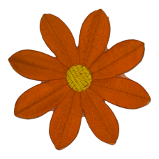 Аплікація для одягу. Квітка помаранчева