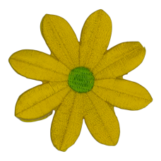 Аплікація для одягу жовта. Квітка жовта.