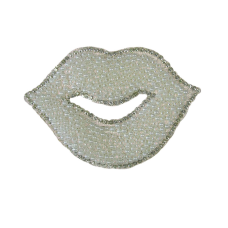 Аплікація для одягу зі стразами та бісером. Губи .