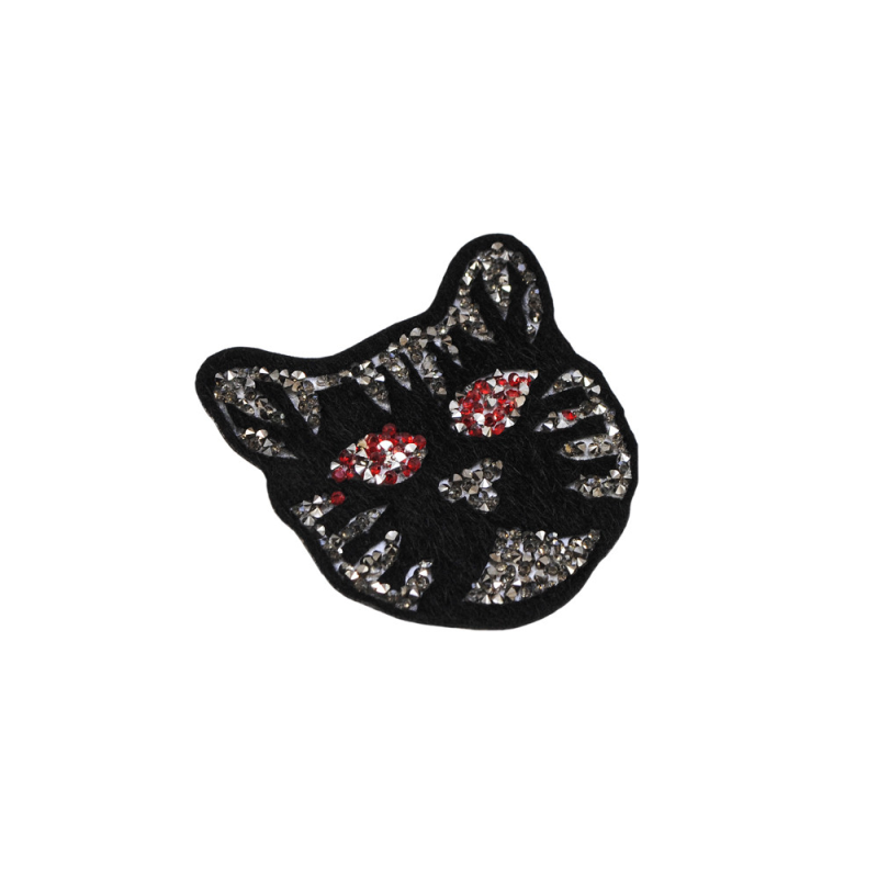 Аплікація для одягу чорно-жовта. Чорний тигреня.