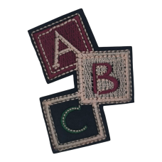 Аплікація для одягу . Літери