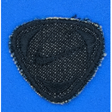 Аплікація для одягу спортивна джинсова чорна Nike маленька.