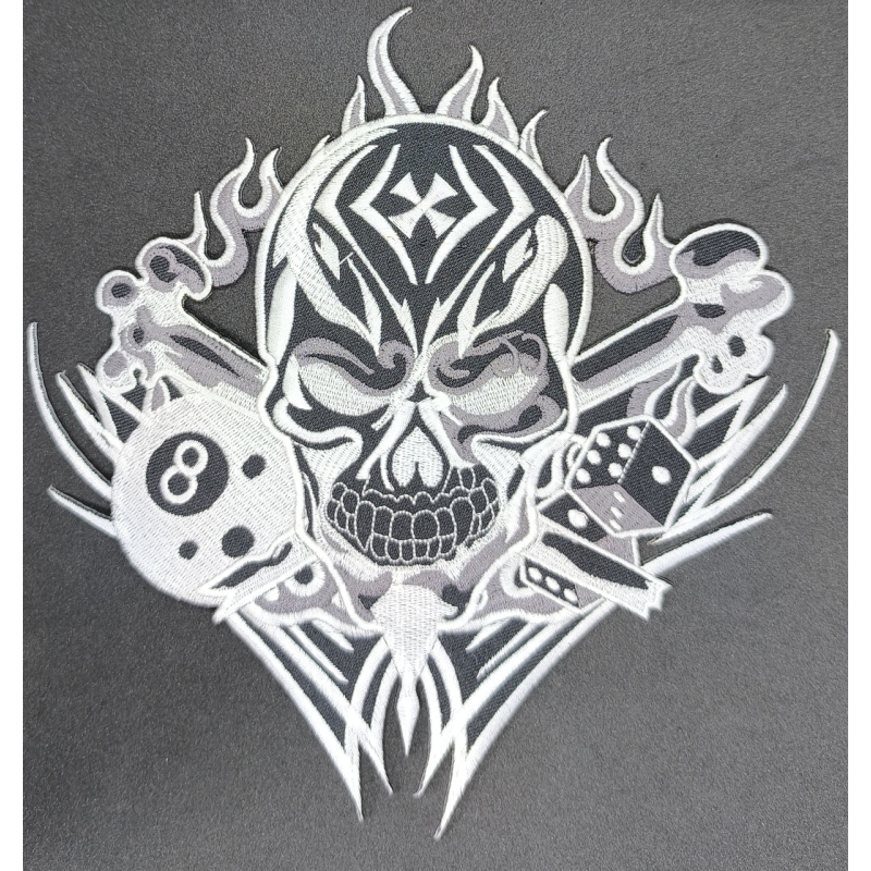 Аплікація для одягу байкерська. Череп.