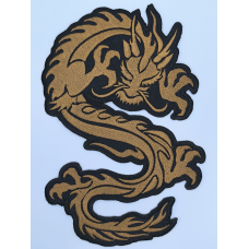 Аплікація для одягу байкерська. Мідний дракон.