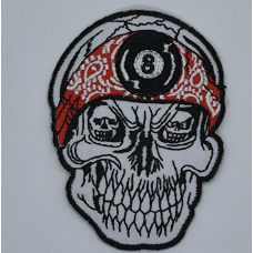 Аплікація для одягу байкерська. Череп із банданою.