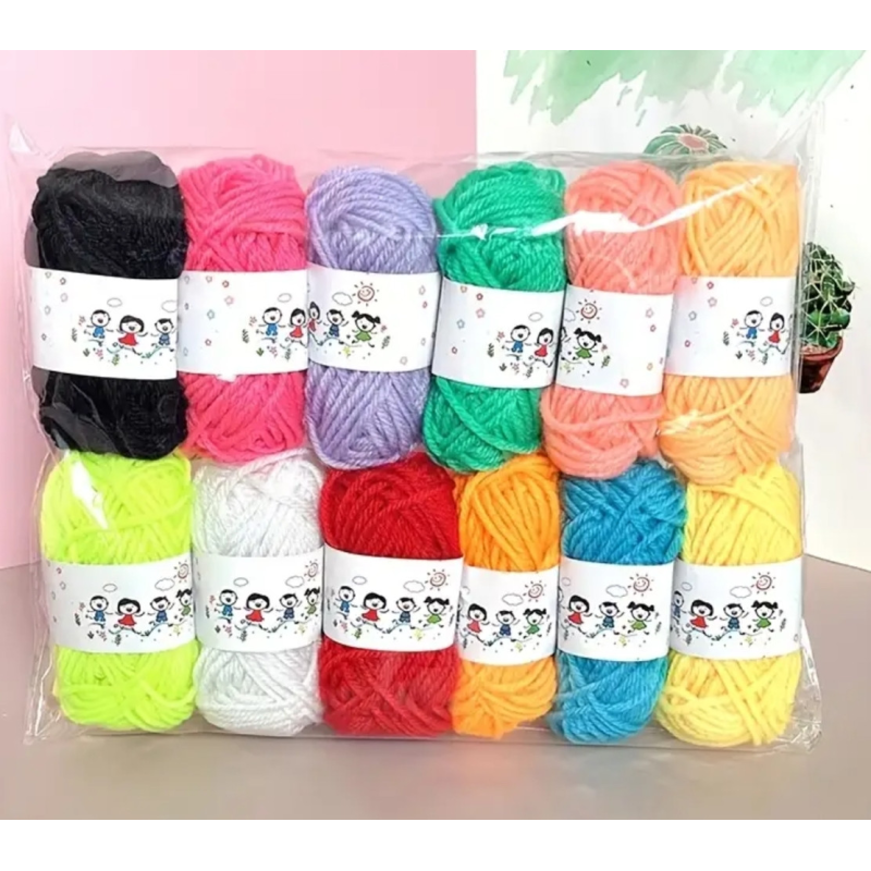 Набір акрилової пряжі 12 Набір акрилової пряжі 12