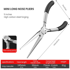Круглогубці біжутері. Мікроінструмент. 145 мм