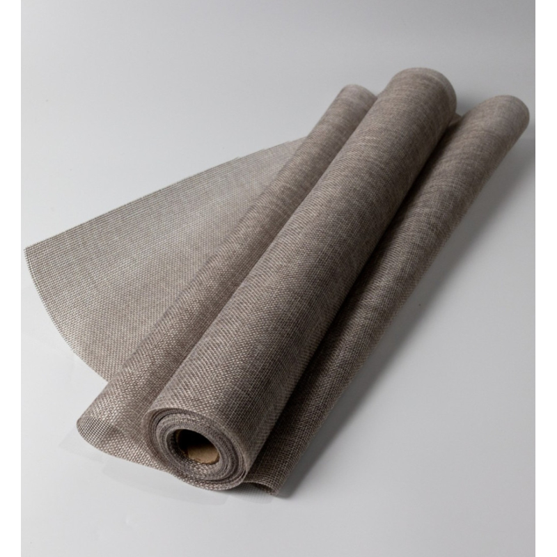 Декоративна мішковина в рулоні. Колір: сірий