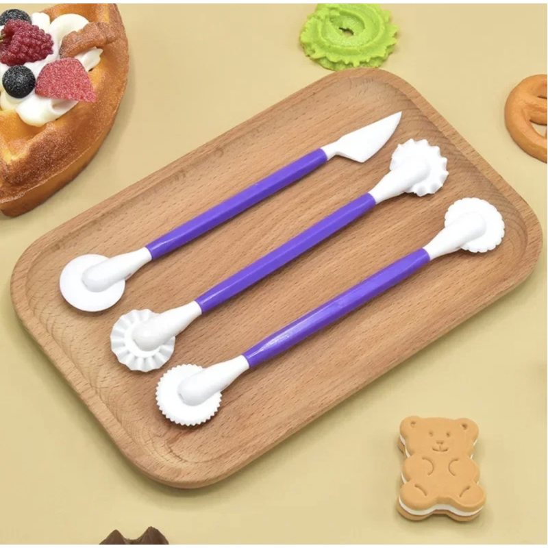 Набір пластикових дискових стеків для моделювання та кулінарії. 3шт