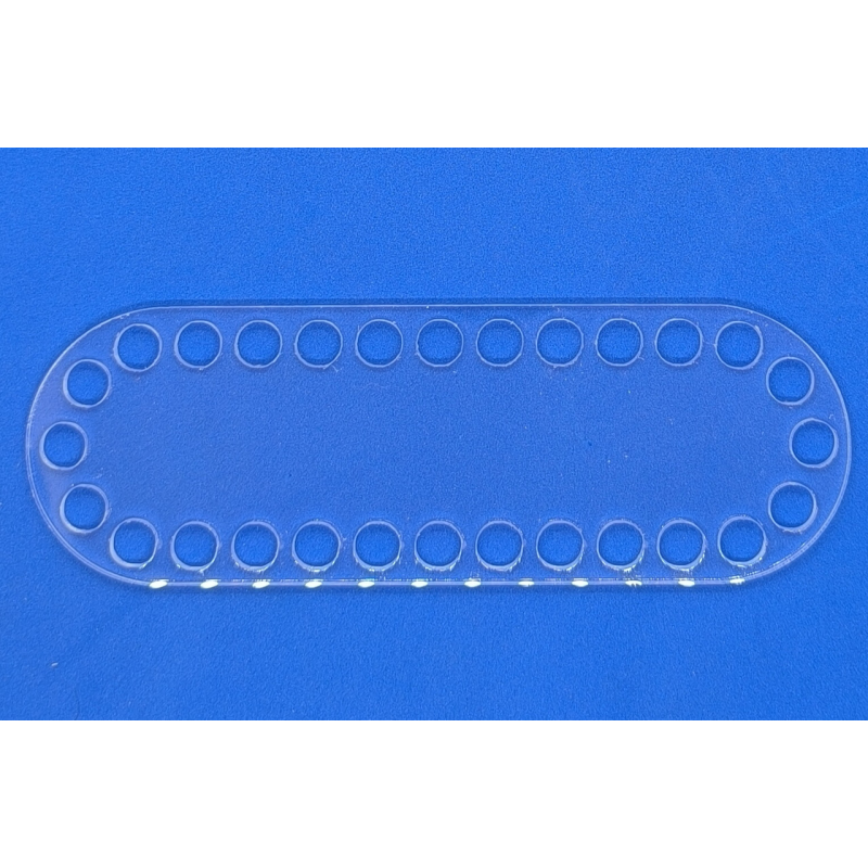 Денце для кошика, сумки з акрилу, Прозоре. Еліпс.