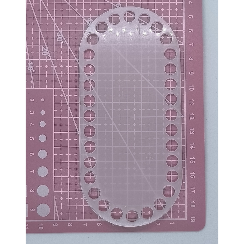 Денце для кошика, сумки з акрилу. Прозорий Еліпс.