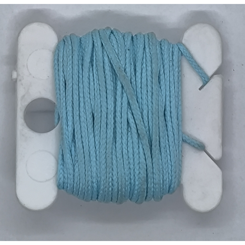 Шнур 1 мм увіщений блакитний
