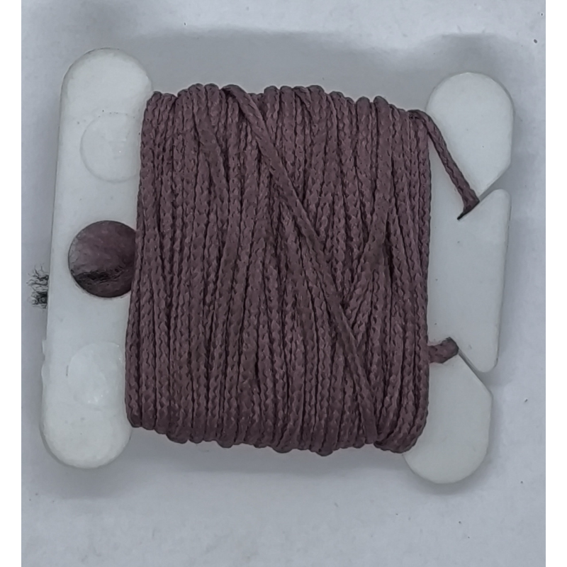 Шнур 1 мм вощений лілово-бежевий