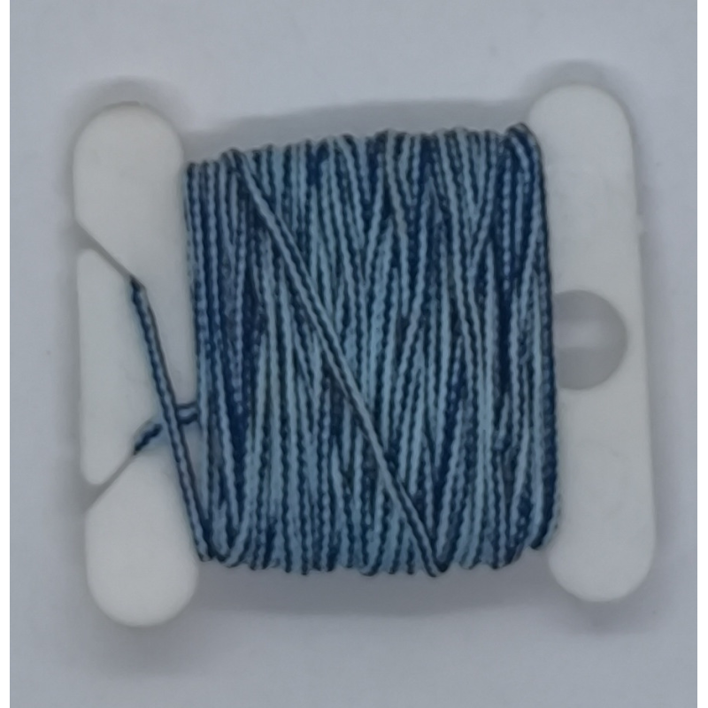 Шнур 1 мм увіщений синьо-блакитний