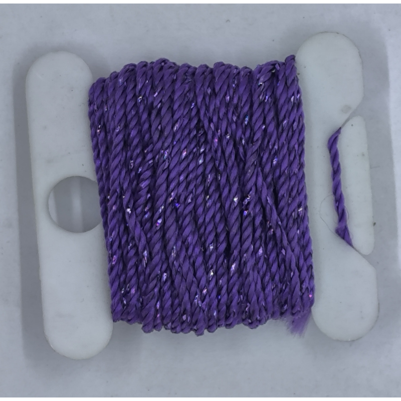 Шнур 1 мм капроновий із люрексом. Фіолетовий