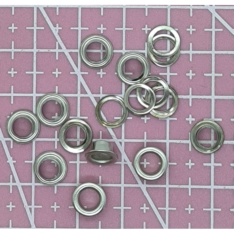 Люверси 5 мм сріблясті 10 шт.