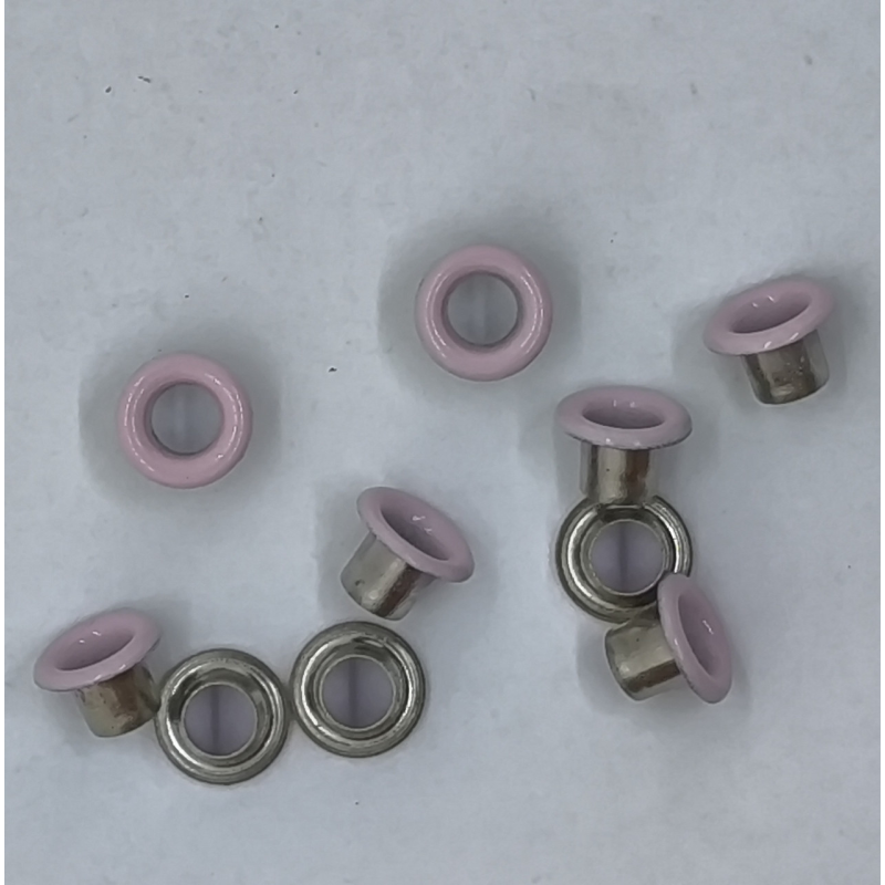 Люверси 4 мм рожеві емальовані 10 шт.