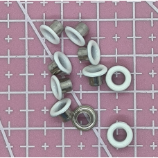 Люверси 4-мм білі емальовані 10 шт.