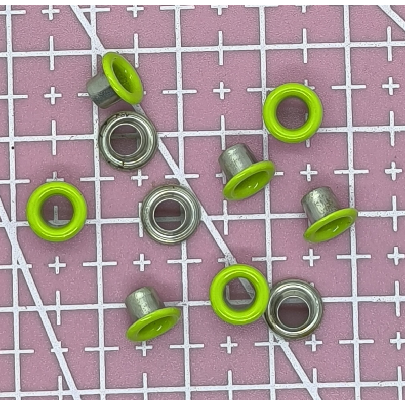 Люверси 4-мм салатові емальовані 10 шт. Люверси 4-мм салатові емальовані 10 шт.
