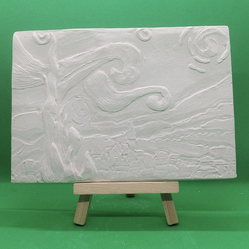 Гіпсова картинка (панно) для розмальовування. Зіркова ніч, Ван Гог