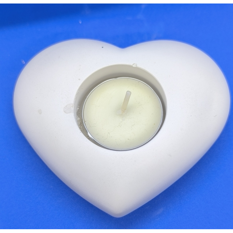 Підсвічник гіпсовий без покриття, Серце